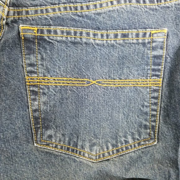 Express Jeans Juniors Size 9 Long High Rise Bootcut Dark Wash Blue Denim 30x32.5 - Picture 12 of 14